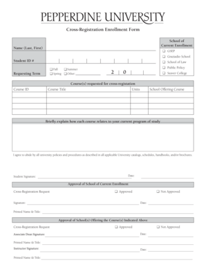 Cross-Registration Enrollment Form