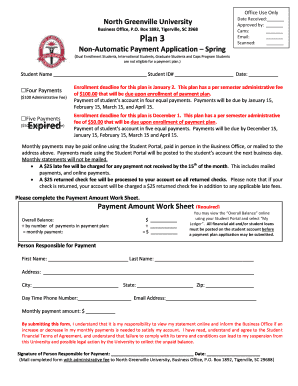 Non-Automatic Payment Application