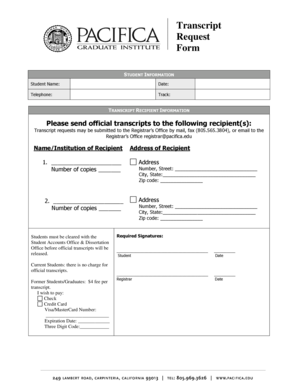 Transcript Request Form