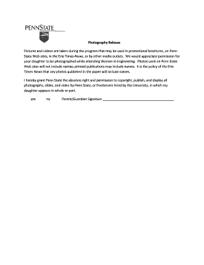 Photography Release Form