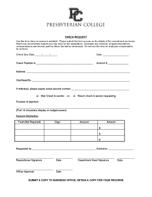Check Request Form