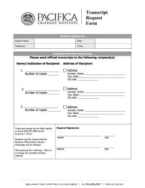 Transcript Request Form