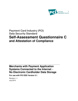 PCI DSS SAQ C Attestation of Compliance