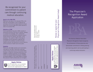 Physician's Recognition Award Application