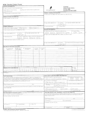 ADA Dental Claim Form