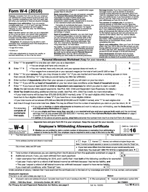 Form W-4 (2016)