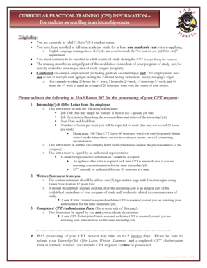 CPT Authorization Form
