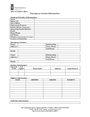Emergency Contact Information Form