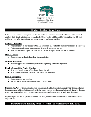 Student Petition Request Form