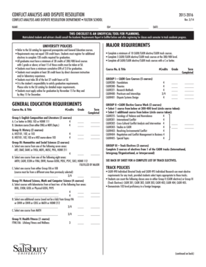 Conflict Analysis Dispute Resolution Checklist - salisbury