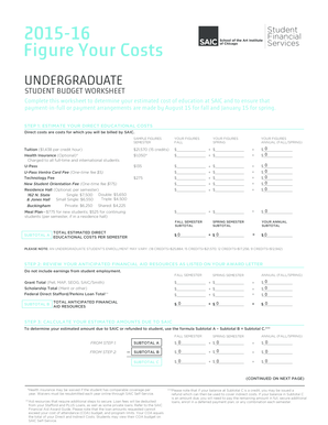 2015-16 Figure Your Costs Services - SAIC - saic