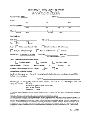 EOT Proficiency Course Application Packet - Santa Fe College - sfcollege