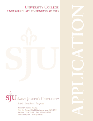 Saint Joseph's University Undergraduate Application