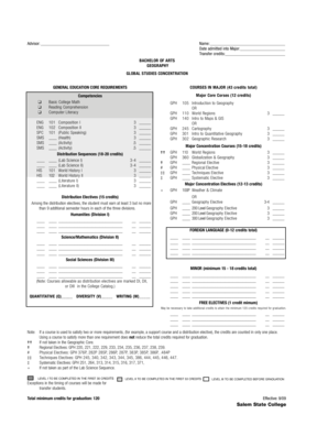 Bachelor of Science Geography Degree Plan