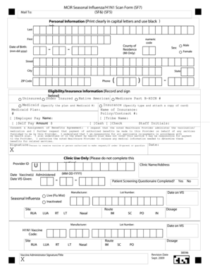 Influenza Vaccine Consent Form