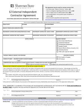 AND EZ External Independent AND Contractor Agreement