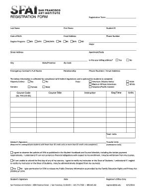 Student Registration Form