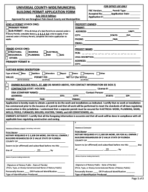 Building Permit Application Form