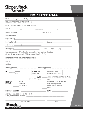 Employee Data Form