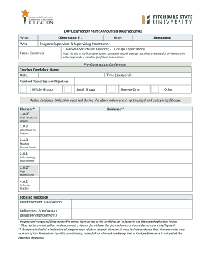 CAP Observation Form