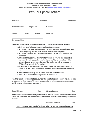 Pass/Fail Option Contract