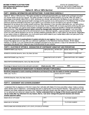 Connecticut Income Payment Election Form
