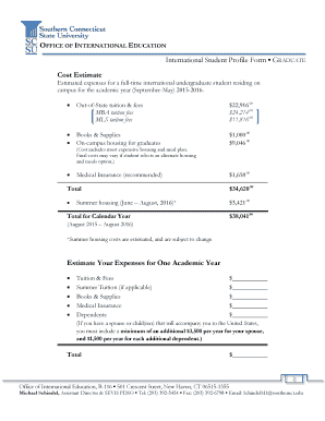 International Student Profile Form