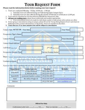 Tour Request Form