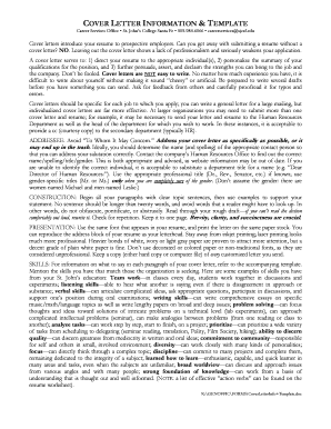 Cover Letter Template