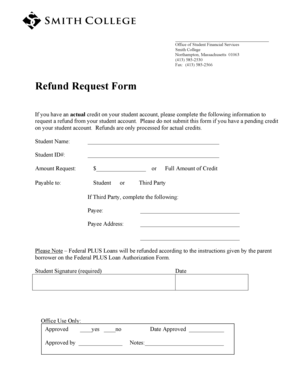 Refund Request Form