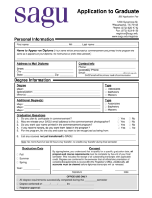 Application to Graduate