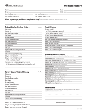 Medical History Form