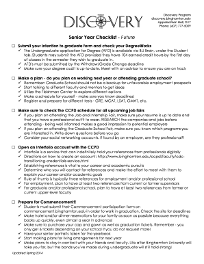 Senior Year Checklist