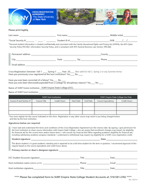 SUNY Cross-Registration Agreement