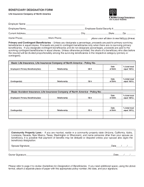 Beneficiary Designation Form