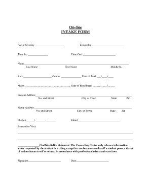 Online Intake Form