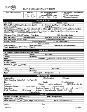 Employee Assignment Form