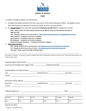 Change of Address Form