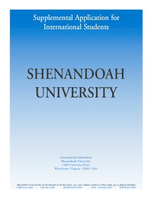 Supplemental Application for International Students
