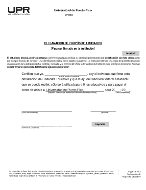 DECLARACIÓN DE PROPÓSITO EDUCATIVO