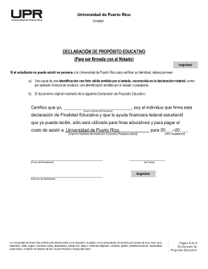 Declaración de Propósito Educativo