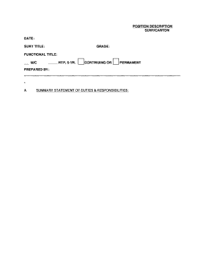 Position Description Form