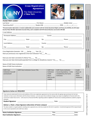 SUNY Cross-Registration Agreement
