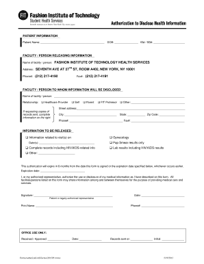 Authorization to Disclose Health Information