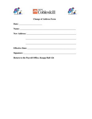 Change of Address Form