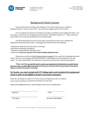 Background Check Consent Form