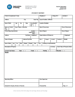 Incident Report Form