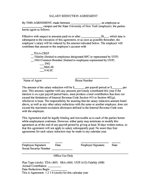 Salary Reduction Agreement