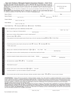 Minnesota Student Assurance Claim Form