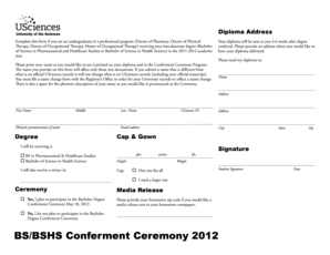 Diploma Address Form
